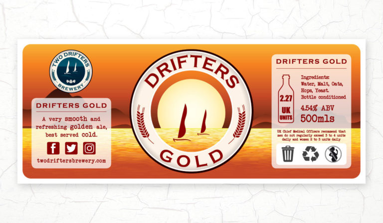 Drifters-Gold-Beer-Label-Design