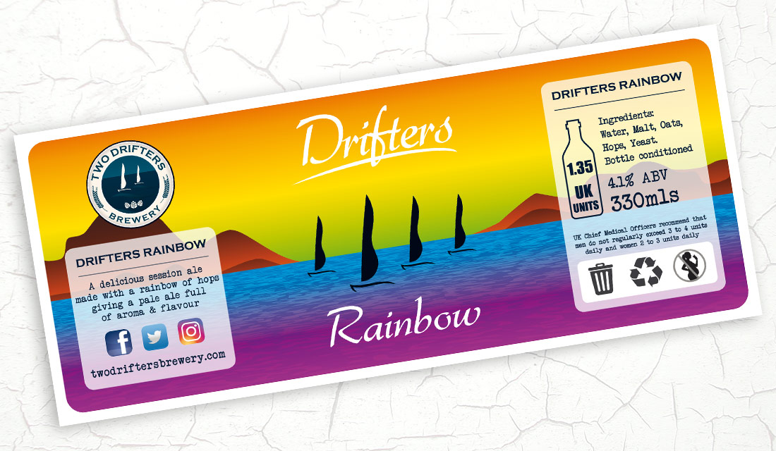 Drifters-Rainbow-Beer-Label-Design