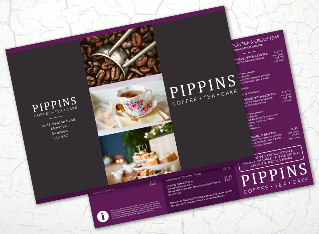 Pippins Logo & Menu Design
